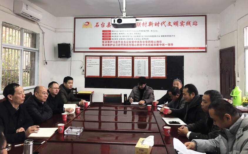 意昂3总经理张辉一行赴石台县大演乡新联村走访调研脱贫攻坚工作